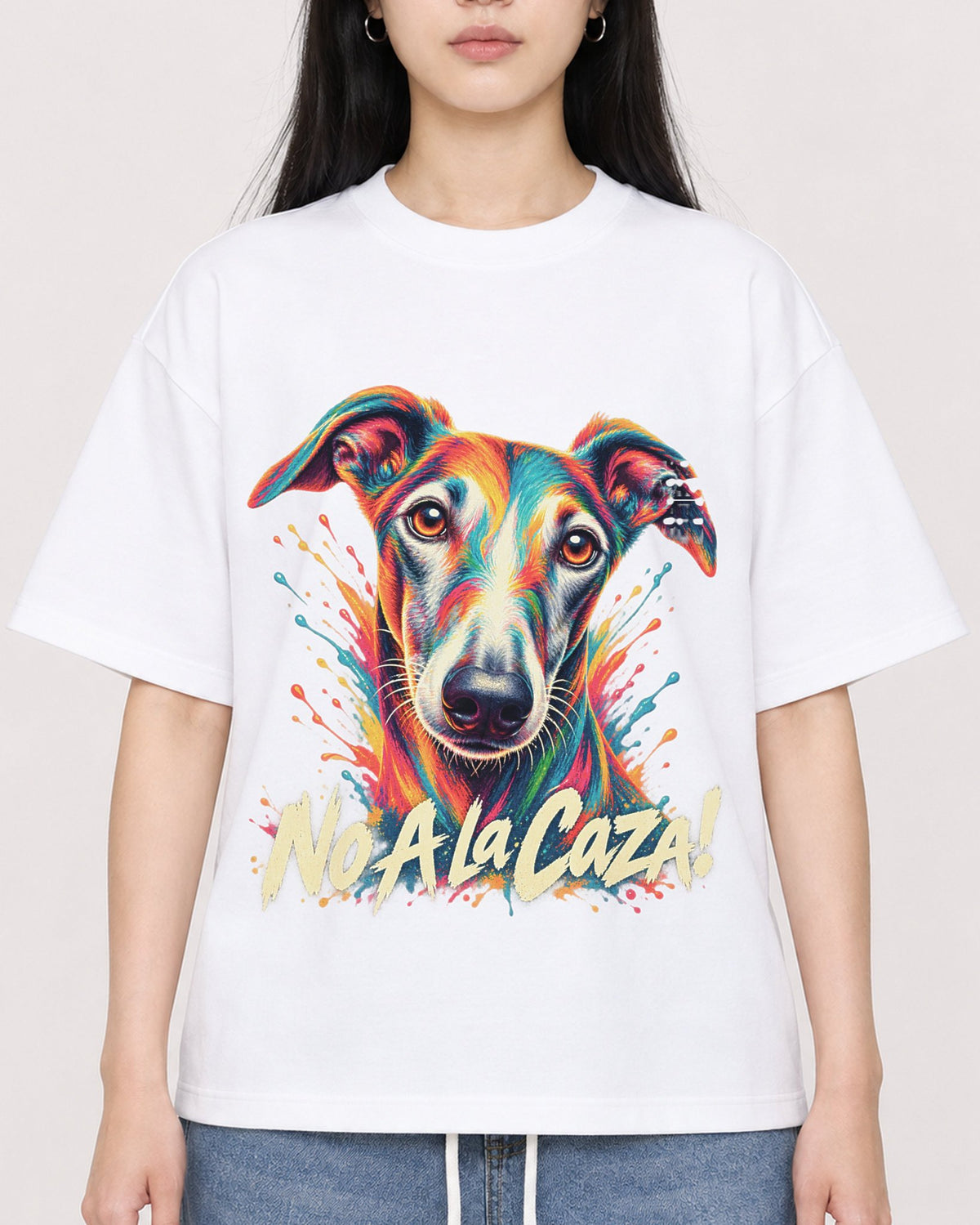Mockup Boxy Heavyweight Tee White female close-up 01