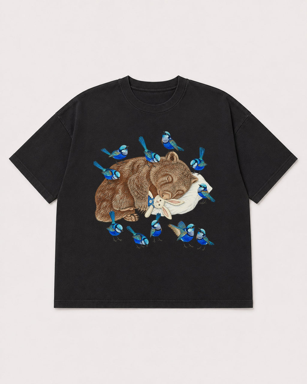 Mockup Boxy Heavyweight Tee Black product