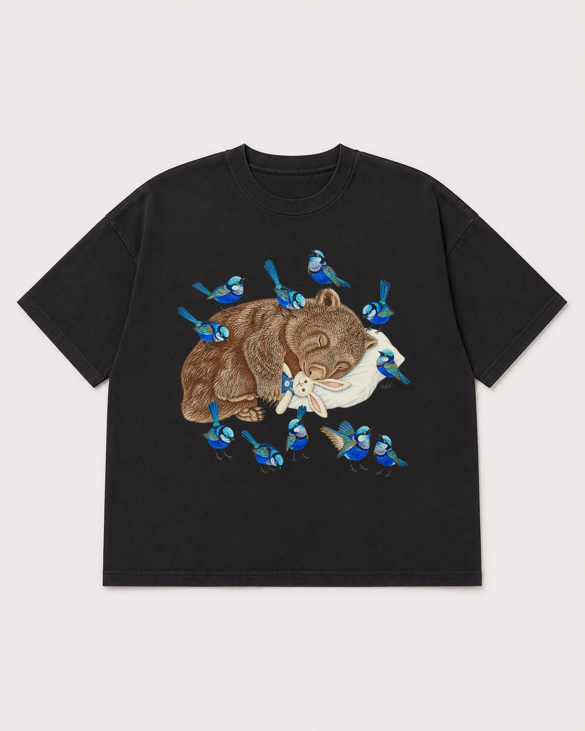 Mockup Boxy Heavyweight Tee Black product