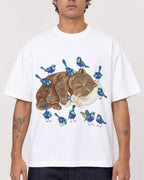 Mockup Boxy Heavyweight Tee White male close-up 06