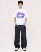 Mockup Boxy Heavyweight Tee White male full-body 01