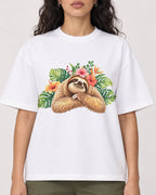 Mockup Boxy Heavyweight Tee White female close-up 07