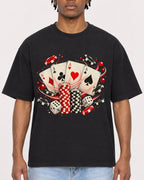 Mockup Boxy Heavyweight Tee Black male close-up 05