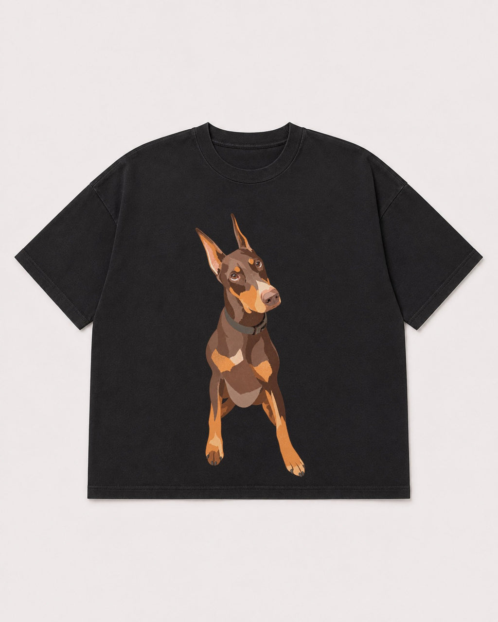Mockup Boxy Heavyweight Tee Black product