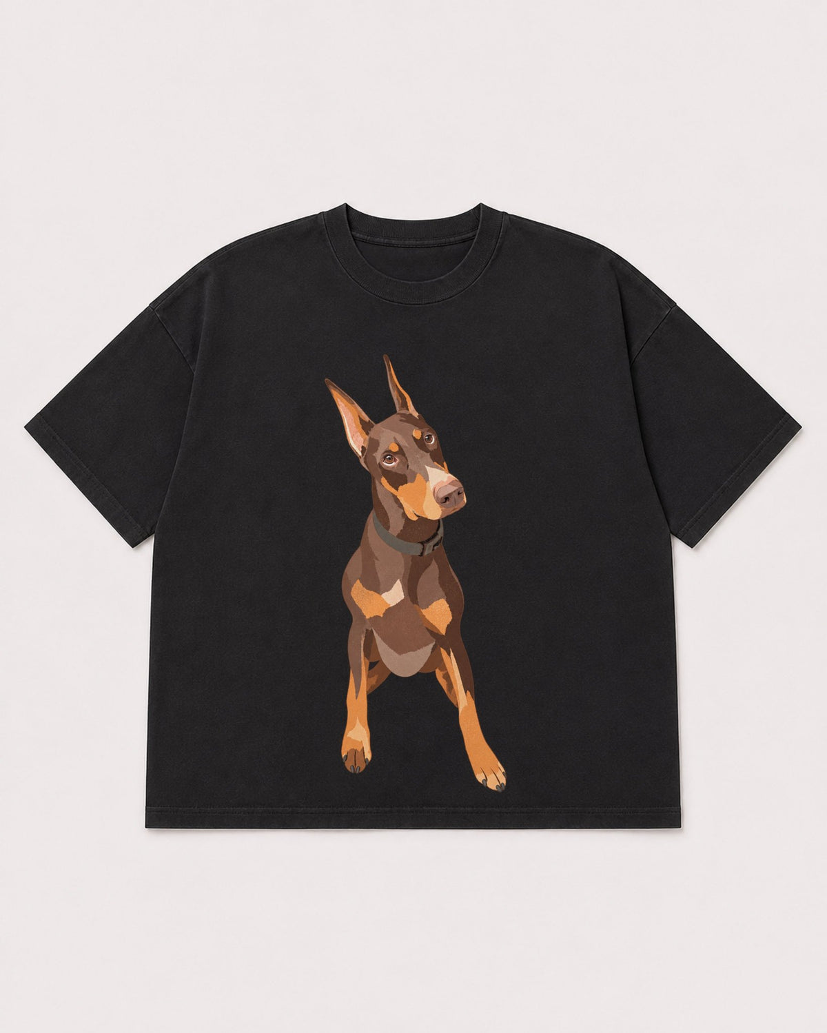 Mockup Boxy Heavyweight Tee Black product