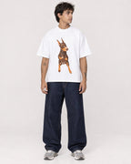 Mockup Boxy Heavyweight Tee White male full-body 06