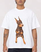 Mockup Boxy Heavyweight Tee White male close-up 06