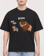 Mockup Boxy Heavyweight Tee Black male close-up 33