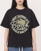 Mockup Boxy Heavyweight Tee Black female close-up 01