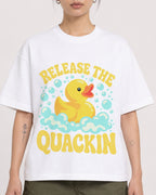Mockup Boxy Heavyweight Tee White female close-up 12