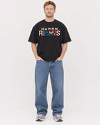 Mockup Boxy Heavyweight Tee Black male full-body 38