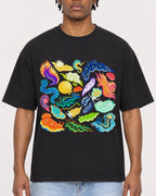 Mockup Boxy Heavyweight Tee Black male close-up 05