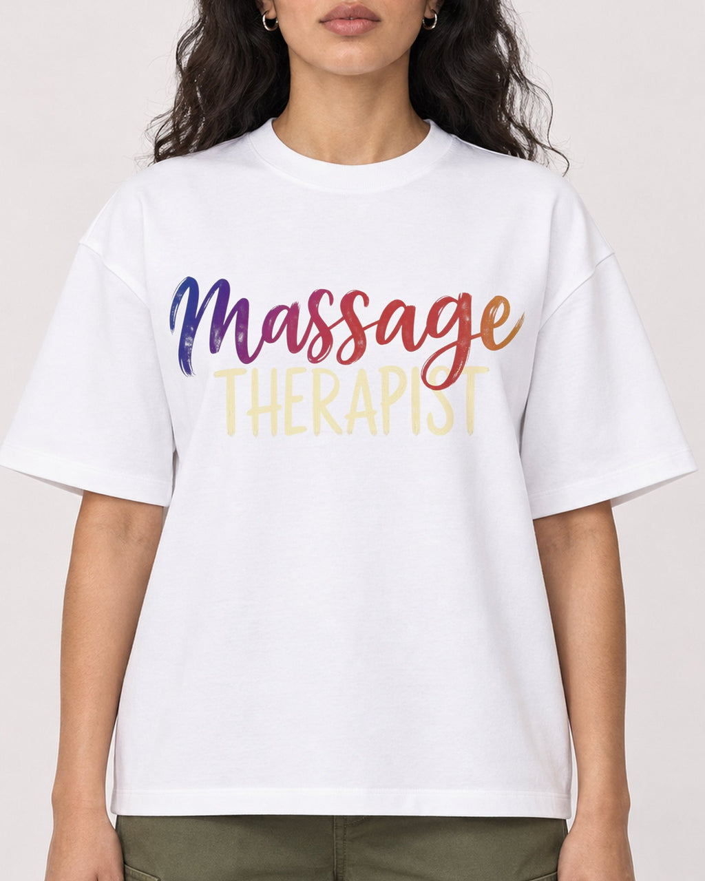 Mockup Boxy Heavyweight Tee White female close-up 07