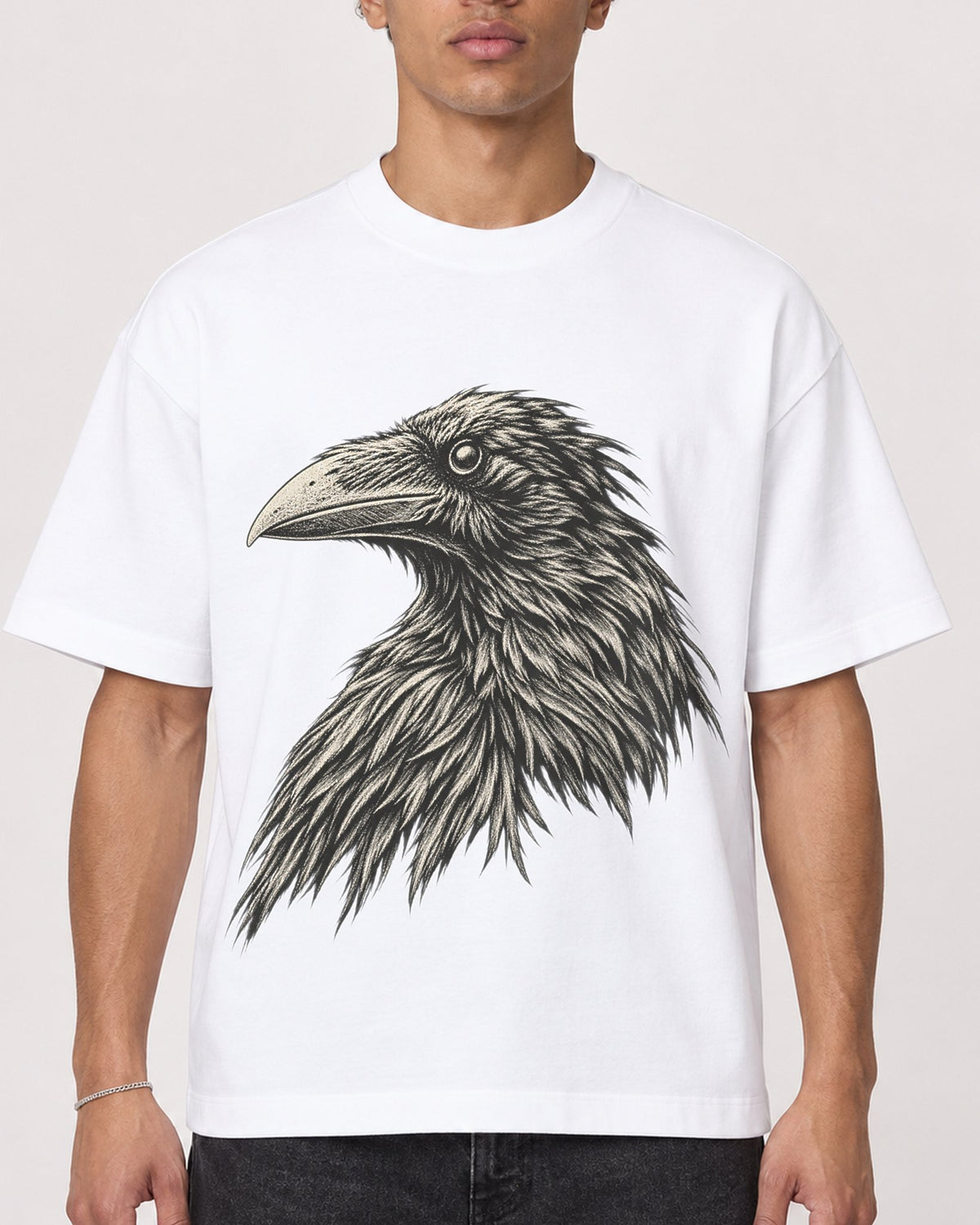 Mockup Boxy Heavyweight Tee White male close-up 20