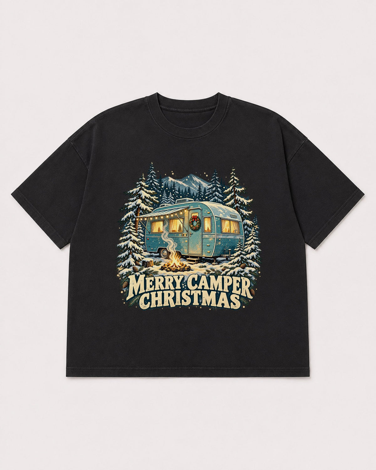 Mockup Boxy Heavyweight Tee Black product