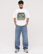 Mockup Boxy Heavyweight Tee White male full-body 07