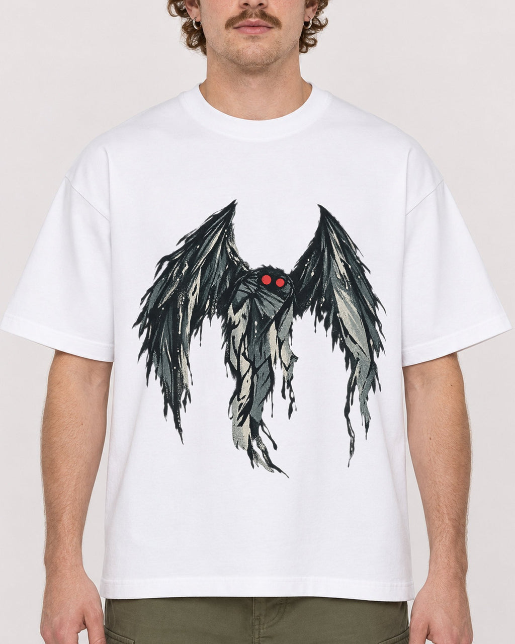 Mockup Boxy Heavyweight Tee White male close-up 09