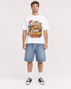 Mockup Boxy Heavyweight Tee White male full-body 08