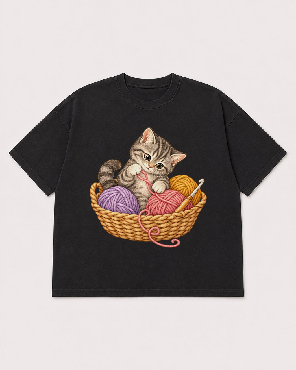Mockup Boxy Heavyweight Tee Black product