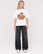 Mockup Boxy Heavyweight Tee White female full-body 08