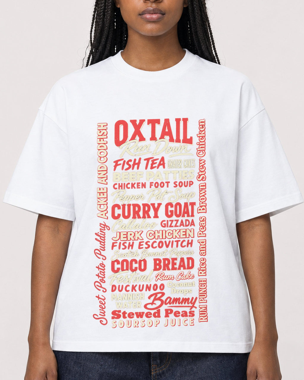 Mockup Boxy Heavyweight Tee White female close-up 04