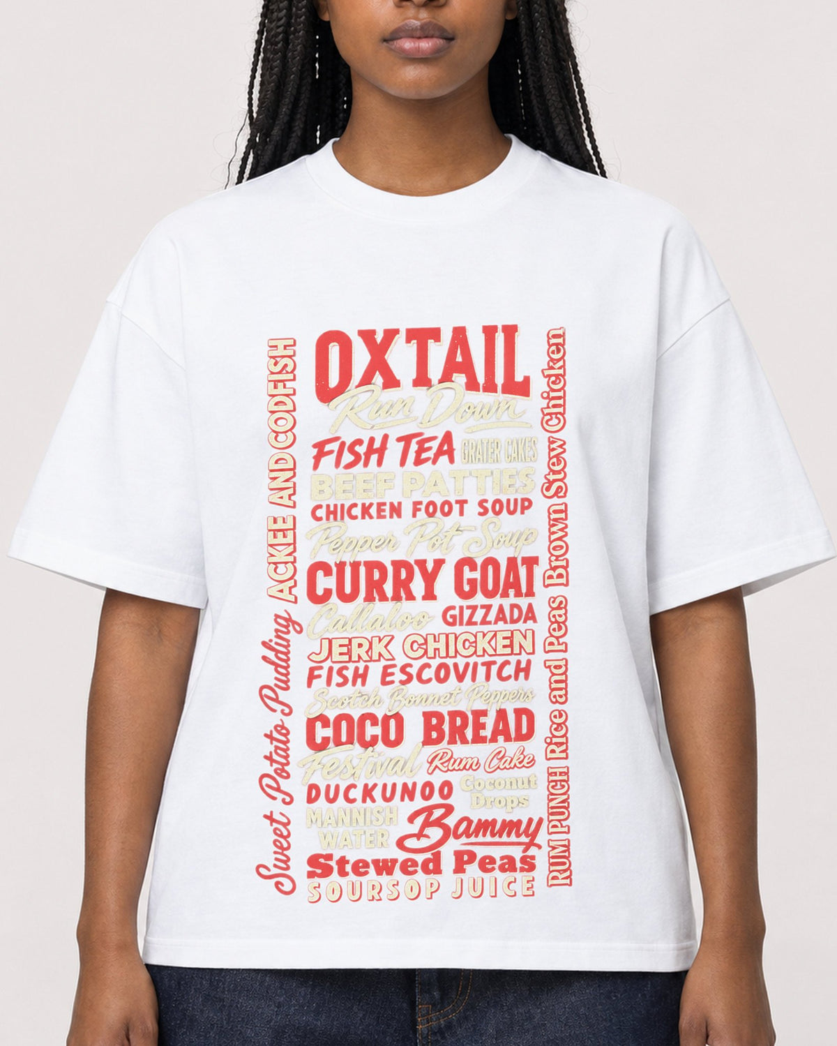 Mockup Boxy Heavyweight Tee White female close-up 04