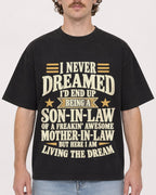 Mockup Boxy Heavyweight Tee Black male close-up 09