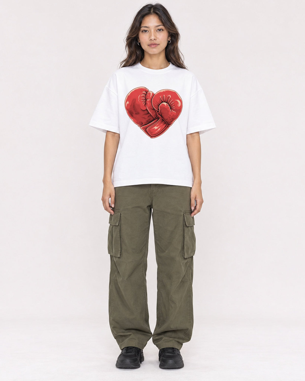 Mockup Boxy Heavyweight Tee White female full-body 02