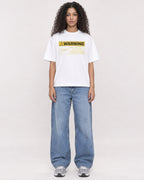 Mockup Boxy Heavyweight Tee White female full-body 10