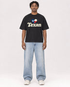 Mockup Boxy Heavyweight Tee Black male full-body 05