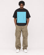 Mockup Boxy Heavyweight Tee Black male full-body 04