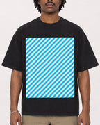 Mockup Boxy Heavyweight Tee Black male close-up 04