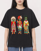 Mockup Boxy Heavyweight Tee Black female close-up 01