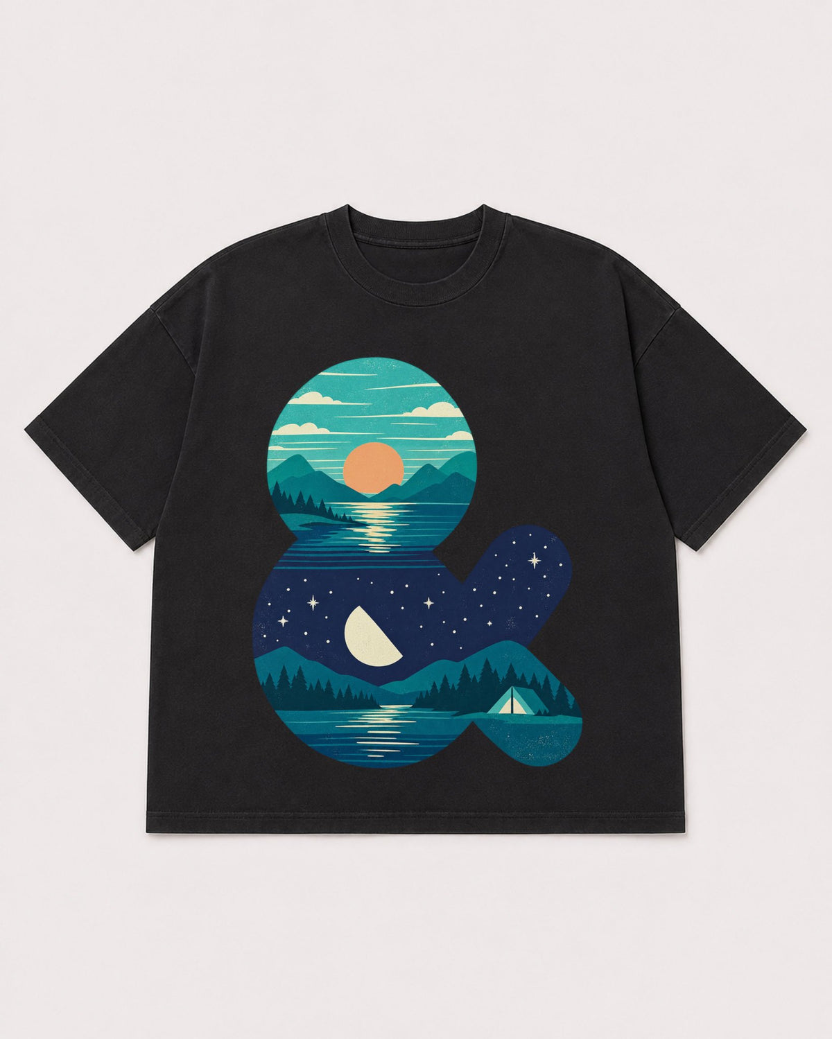 Mockup Boxy Heavyweight Tee Black product