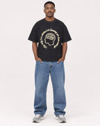 Mockup Boxy Heavyweight Tee Black male full-body 14