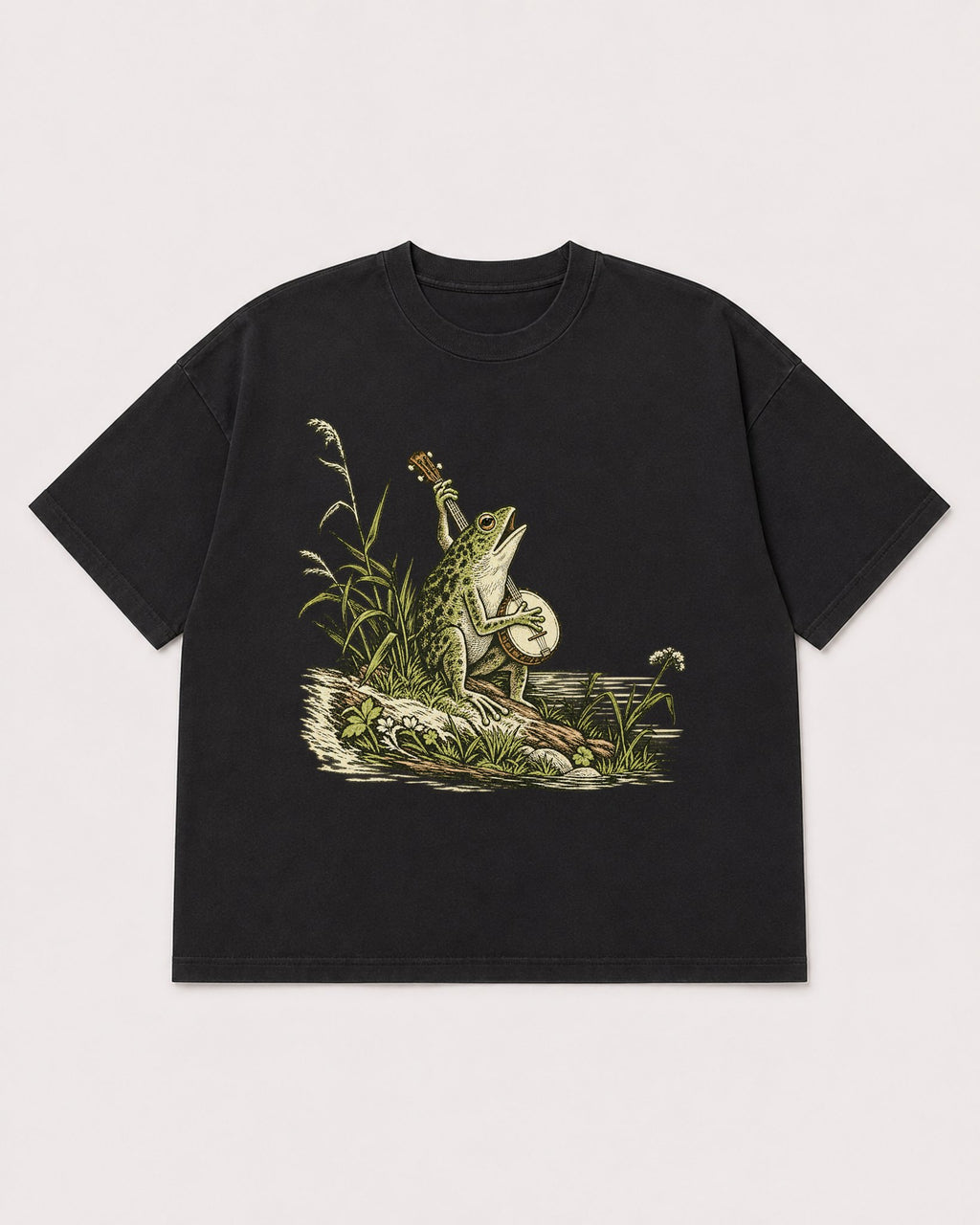 Mockup Boxy Heavyweight Tee Black product