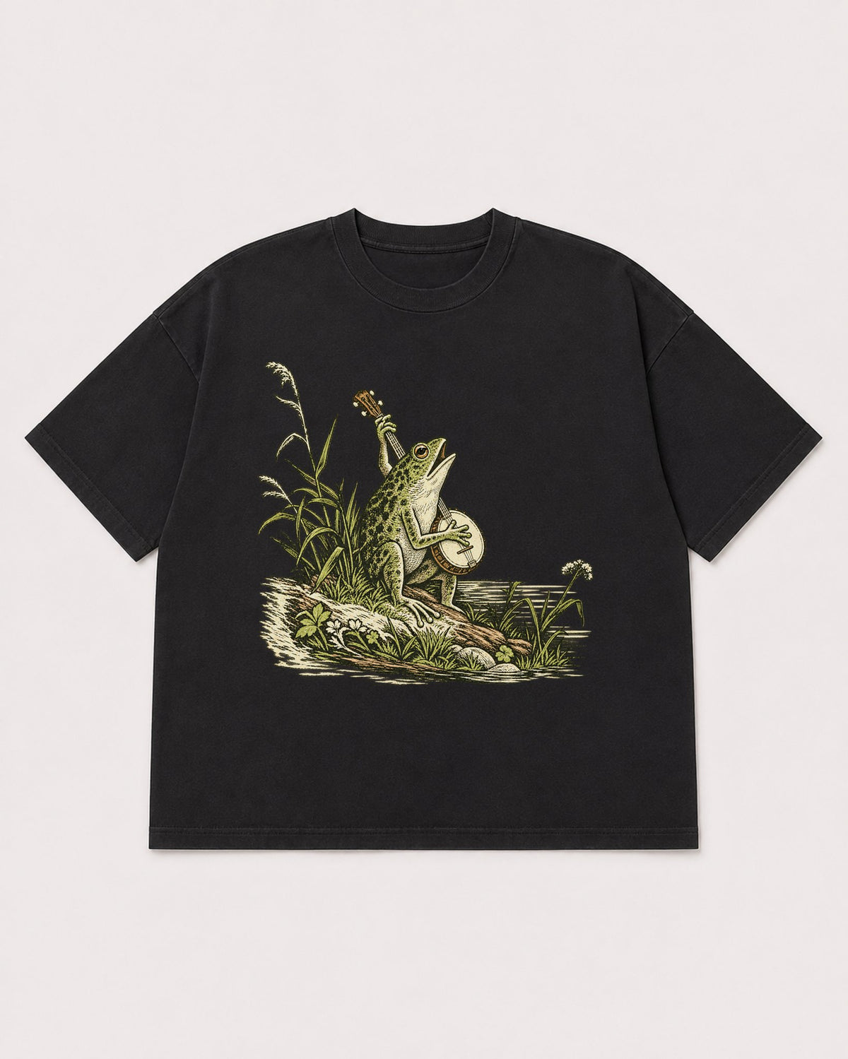 Mockup Boxy Heavyweight Tee Black product