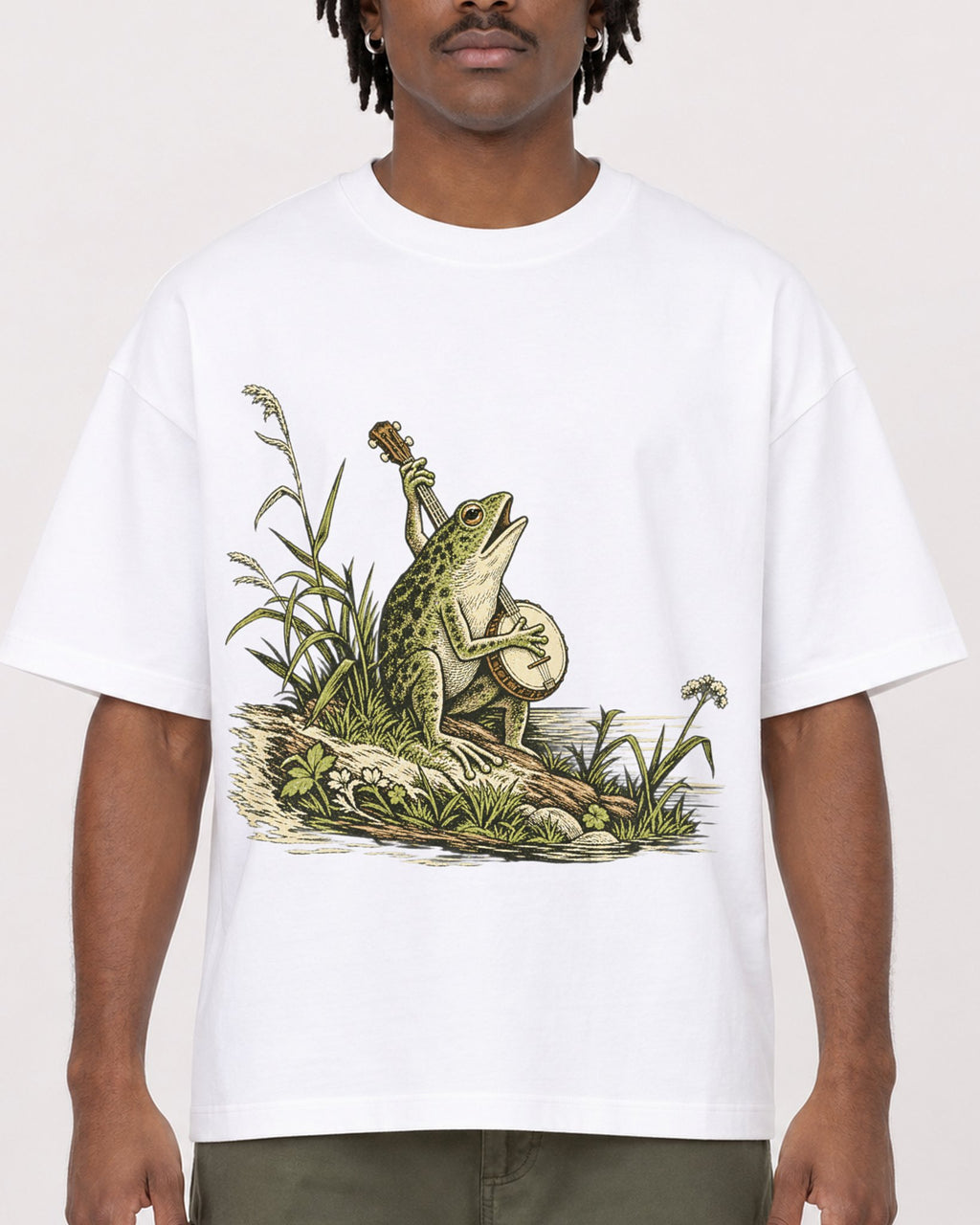 Mockup Boxy Heavyweight Tee White male close-up 04