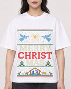Mockup Boxy Heavyweight Tee White female close-up 03