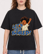 Mockup Boxy Heavyweight Tee Black female close-up 09