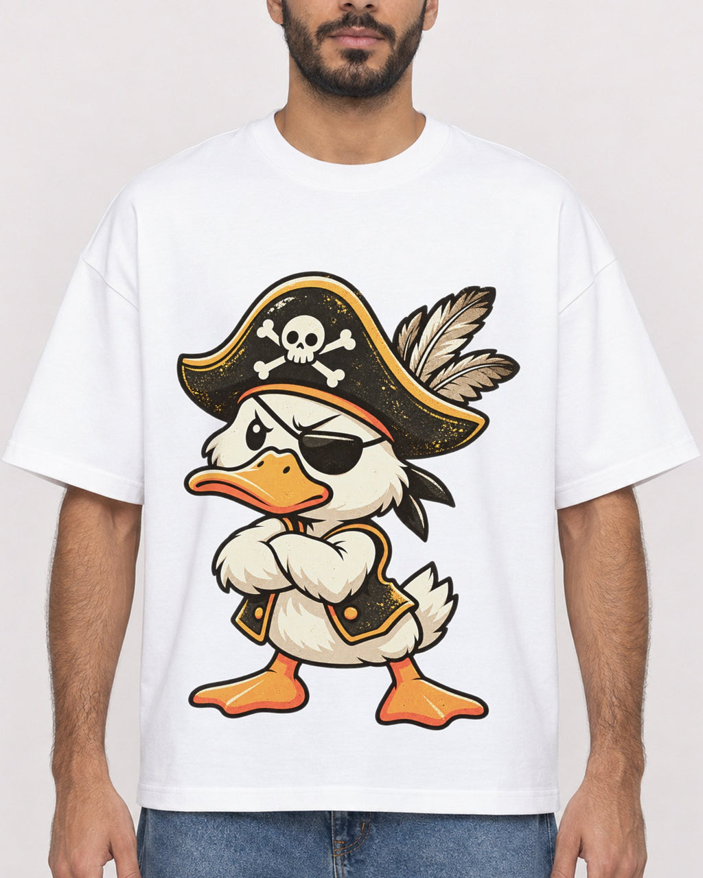 Mockup Boxy Heavyweight Tee White male close-up 07