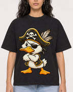 Mockup Boxy Heavyweight Tee Black female close-up 07