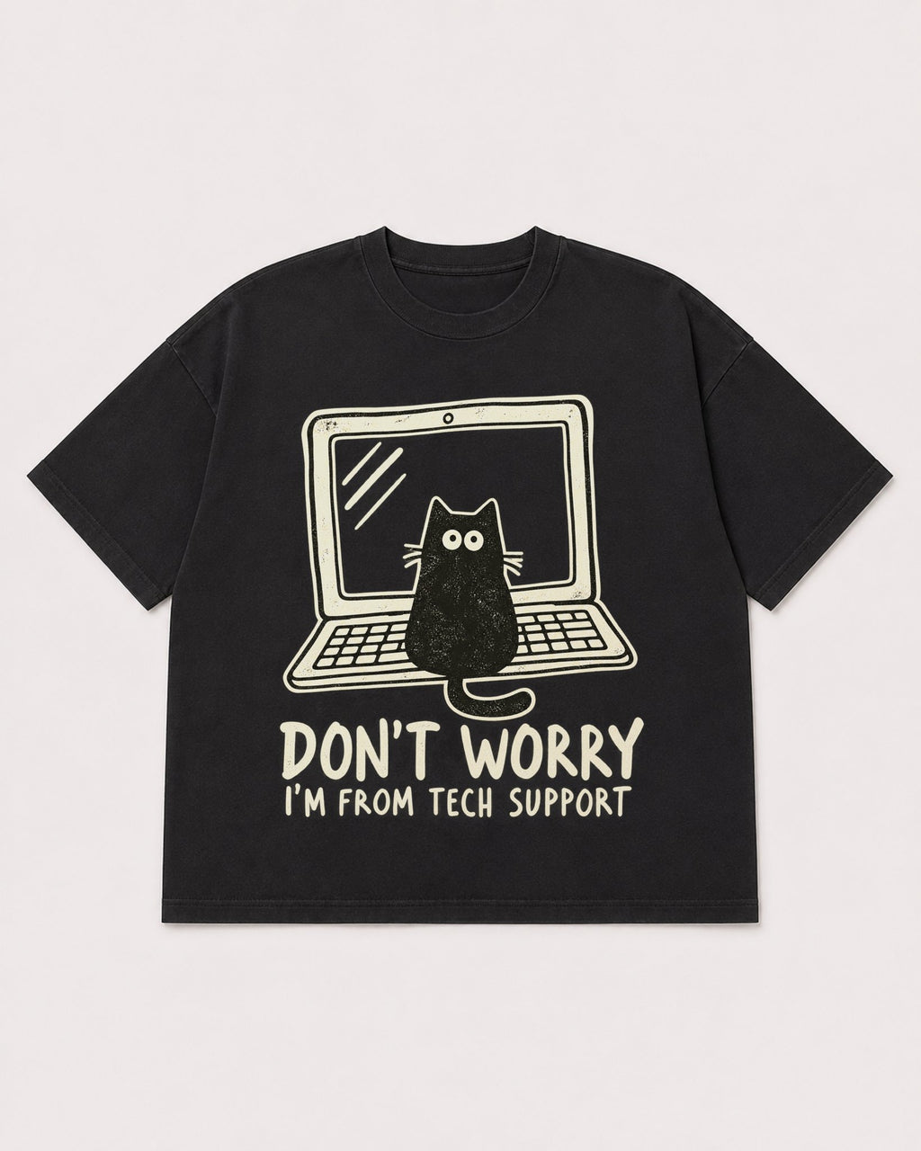 Mockup Boxy Heavyweight Tee Black product