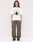 Mockup Boxy Heavyweight Tee White female full-body 02