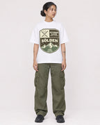 Mockup Boxy Heavyweight Tee White female full-body 12