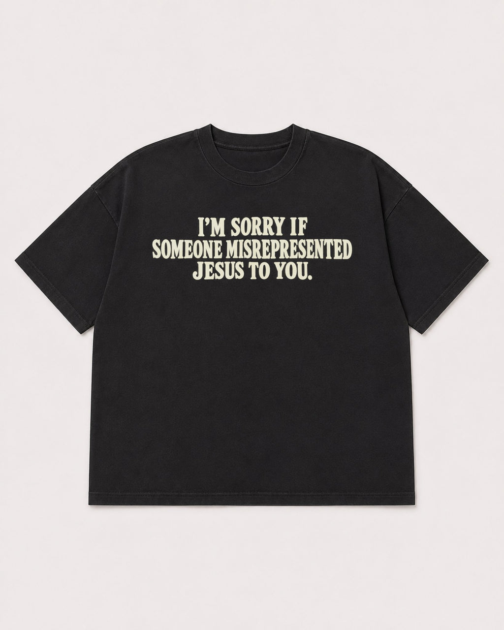 Mockup Boxy Heavyweight Tee Black product