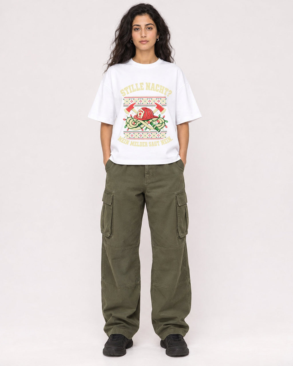Mockup Boxy Heavyweight Tee White female full-body 07