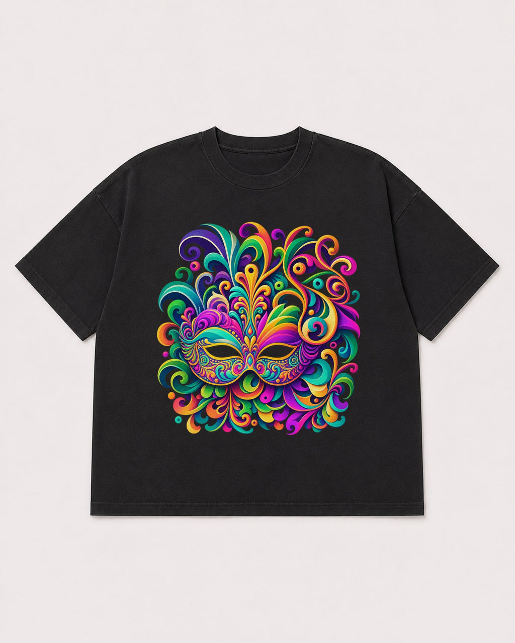 Mockup Boxy Heavyweight Tee Black product