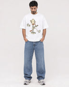 Mockup Boxy Heavyweight Tee White male full-body 07