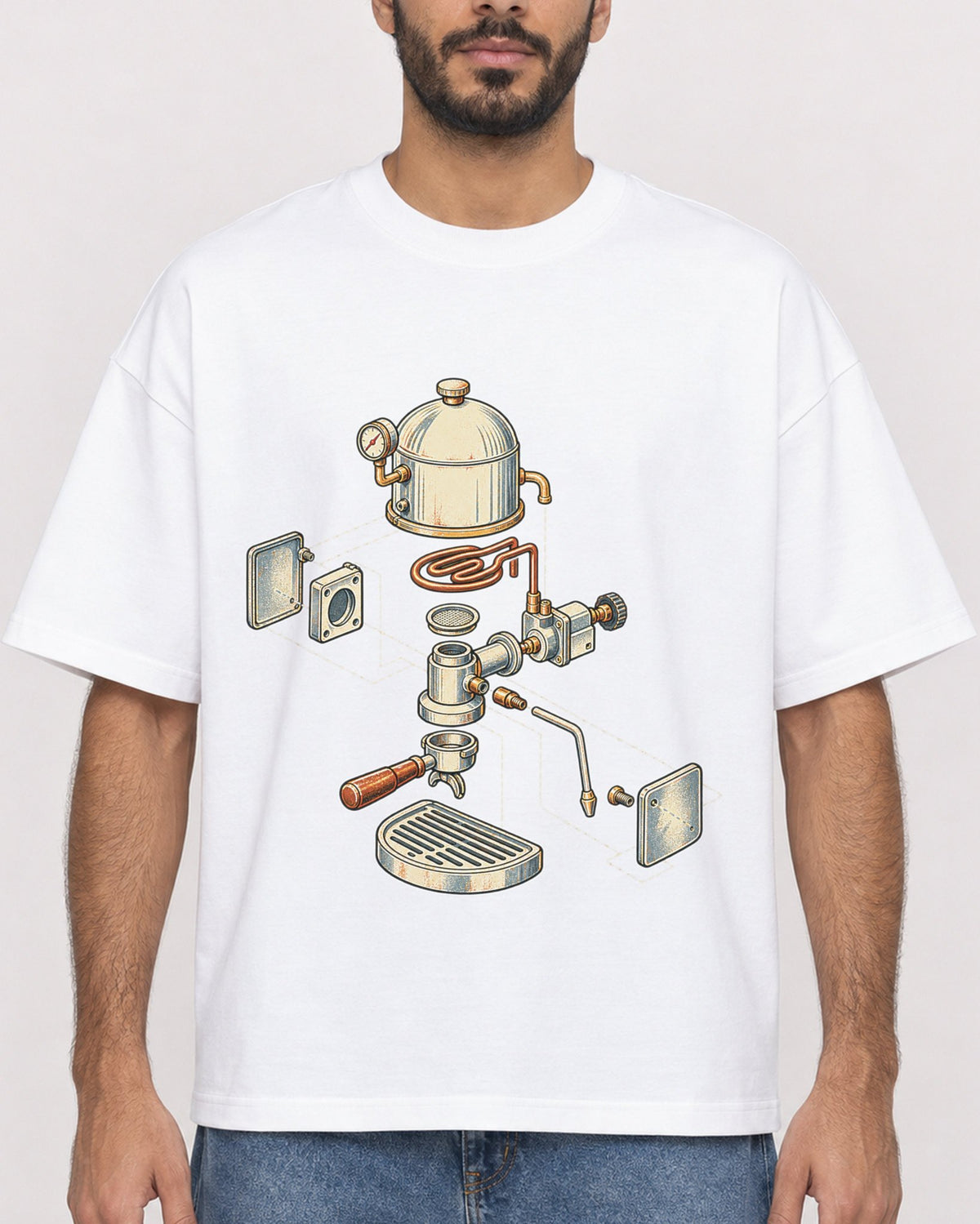 Mockup Boxy Heavyweight Tee White male close-up 07